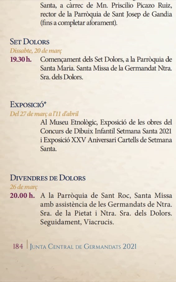 Setmana Santa D´Oliva 2021
